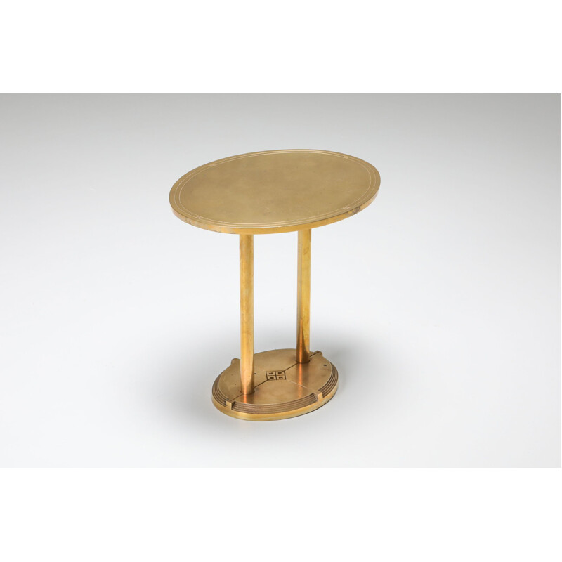 Vintage Side Table Brass Cast by Peter Ghyczy 1980s