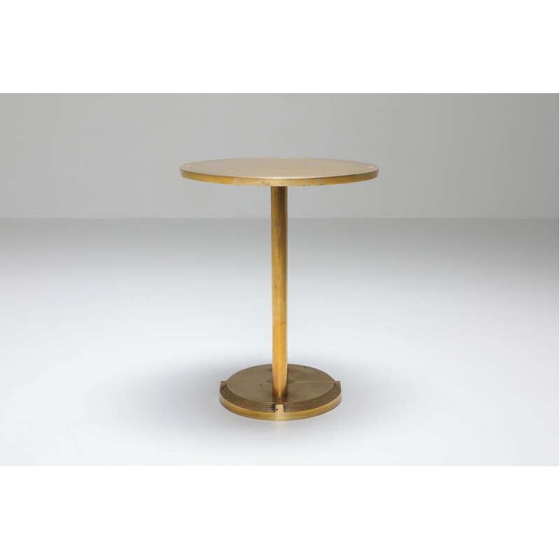Vintage Side Table Brass Cast by Peter Ghyczy 1980s