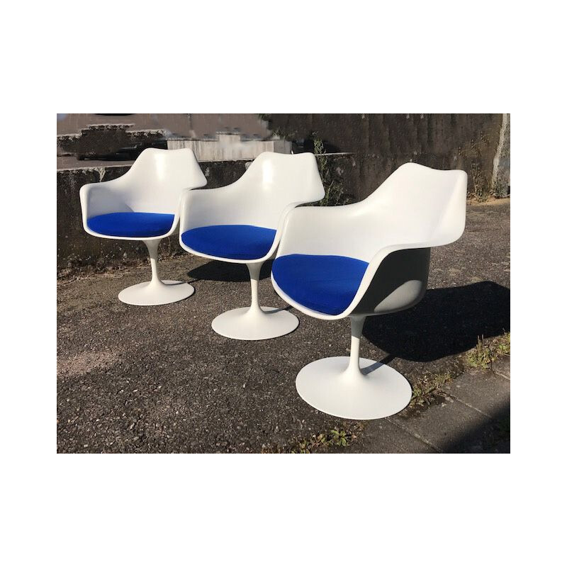 Ensemble de 3 Fauteuil ' Tulipe' vintage de Eero Saarinen pour Knoll International 1970