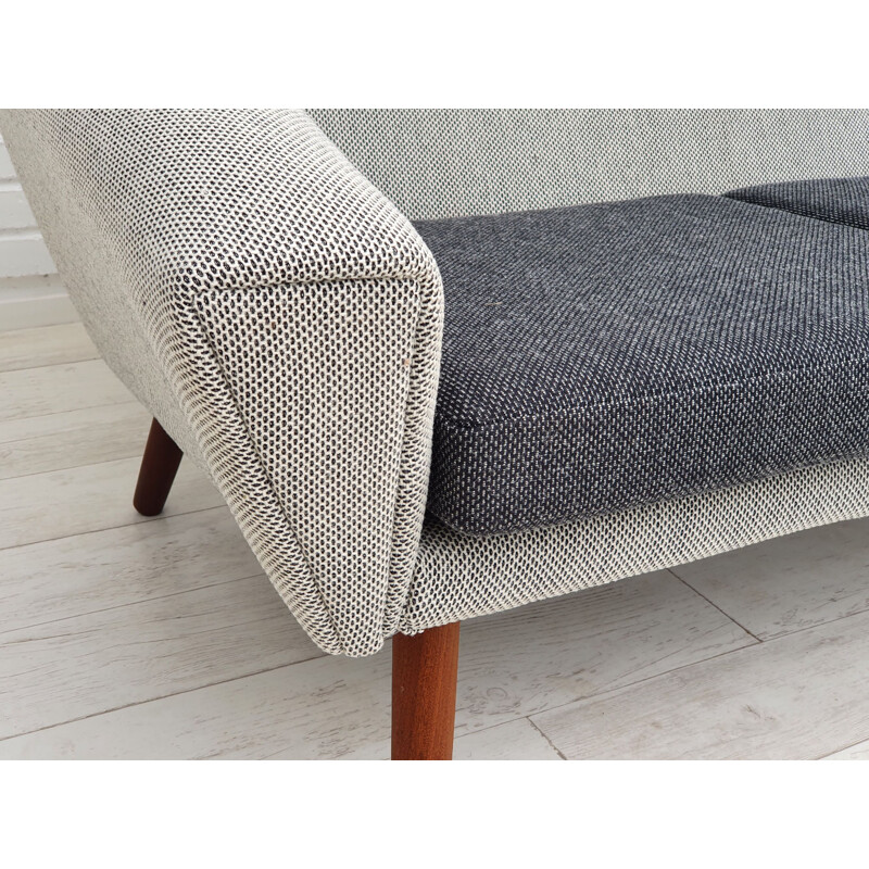 Vintage sofa wool, teak wood Danish  1970s