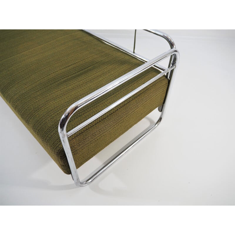 Vintage Sofa Art Deco Czech Chrome by Robert Slezak, 1930s