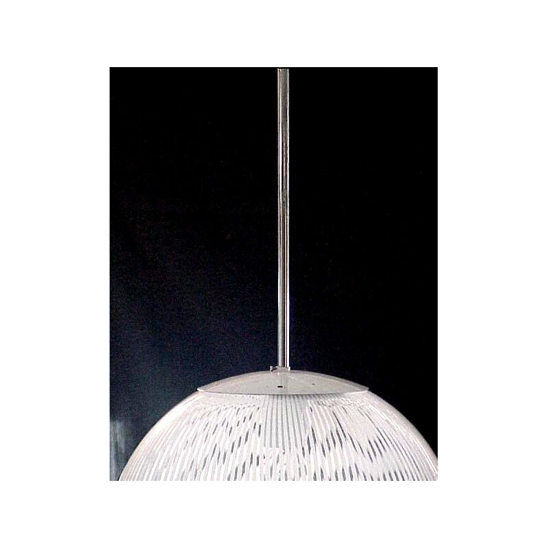 Venini diaz de santilana lampada a sospensione in cristallo vintage design 1970