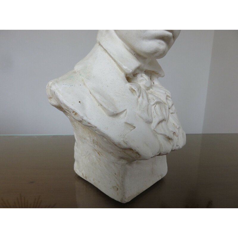 Vintage plaster bust "'Beethoven" signed 