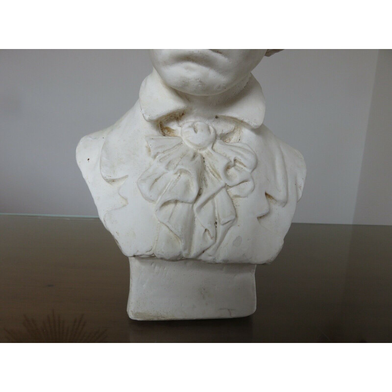 Vintage plaster bust "'Beethoven" signed 