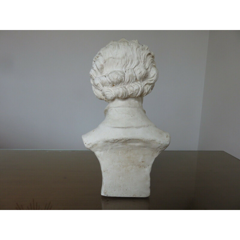 Vintage plaster bust "'Beethoven" signed 