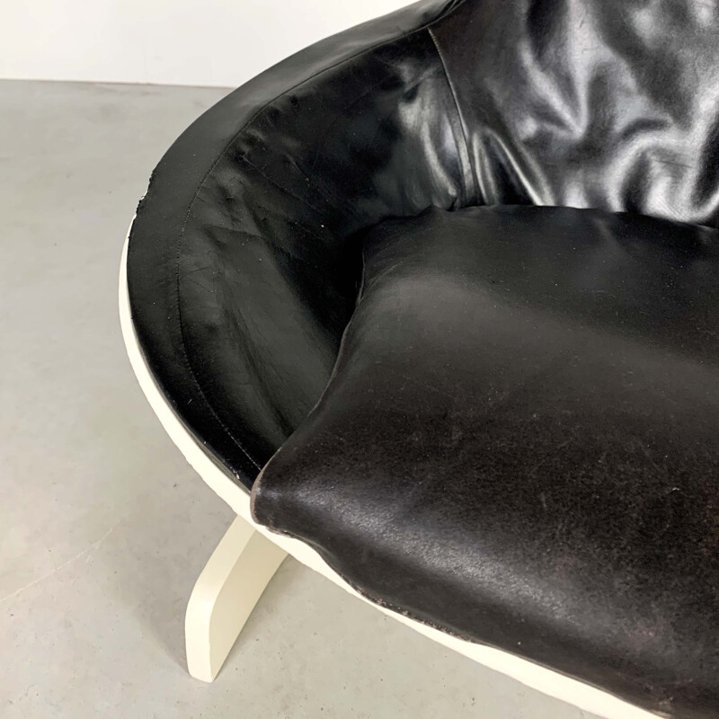 Fauteuil lounge vintage Sella 1001 de Joe Colombo pour le confort 1960