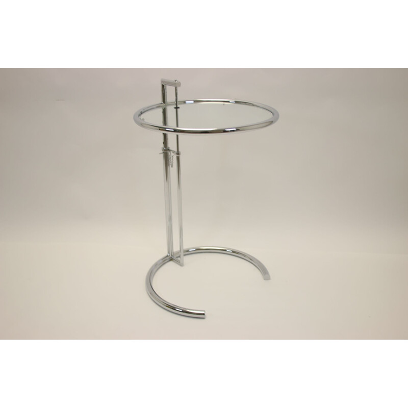 Vintage Side table in Chrome with adjustable height, Eileen Gray