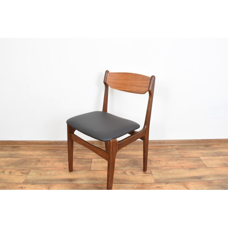 Set of 4 Mid-Century Danish Teak Dining Chairs by Erik Buch, 1960s