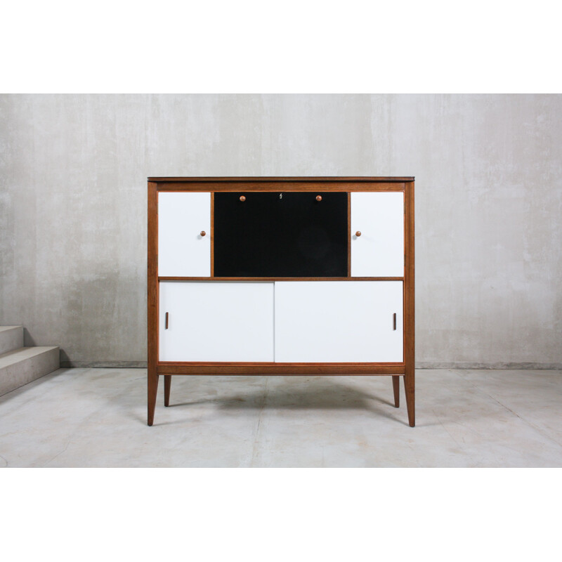 Mid-Century English Black and White Secretaire, 1960s