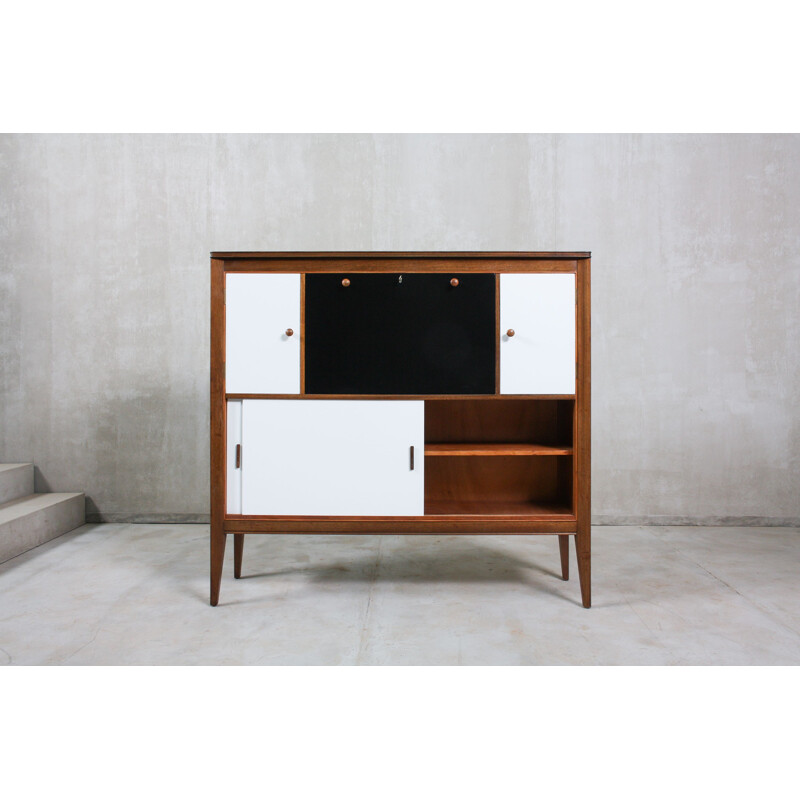 Mid-Century English Black and White Secretaire, 1960s