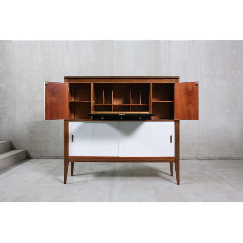 Mid-Century English Black and White Secretaire, 1960s