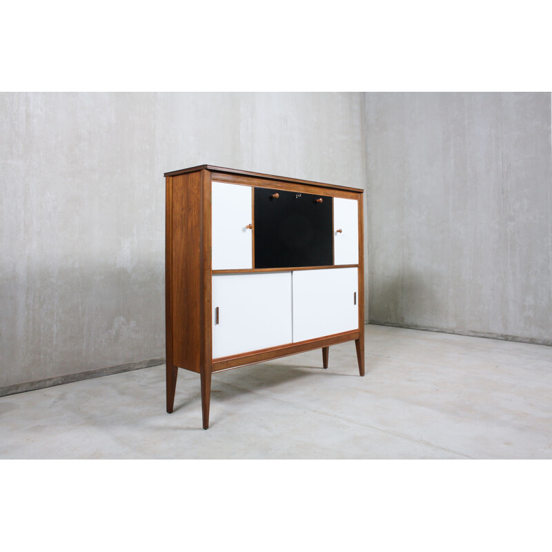 Mid-Century English Black and White Secretaire, 1960s