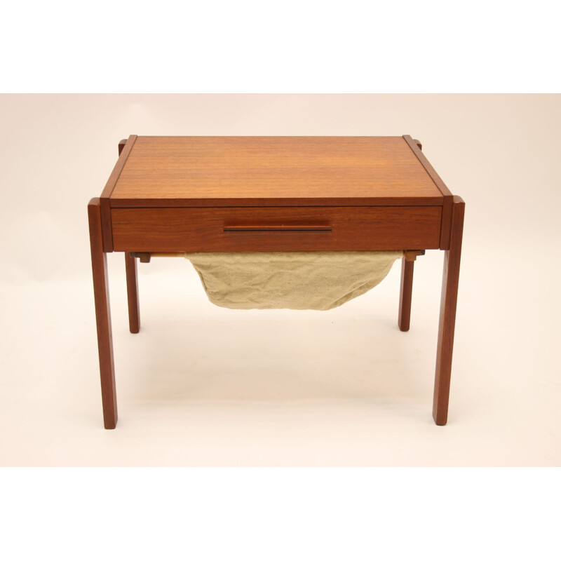 Vintage end table on Wheels Rosewood Wooden