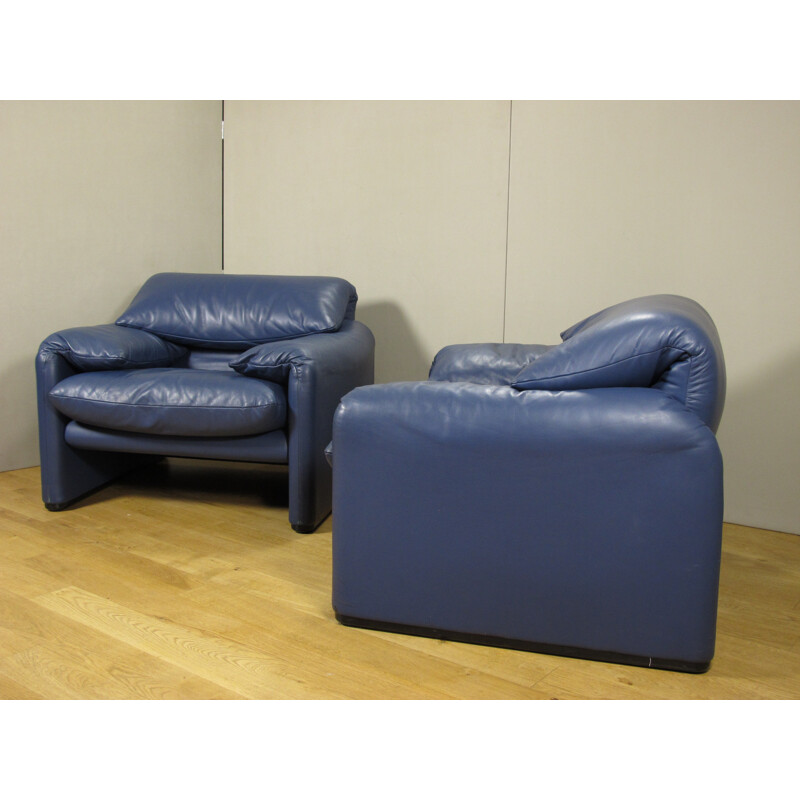 Cassina "Maralunga" pair of armchair, Vico MAGISTRETTI - 2000