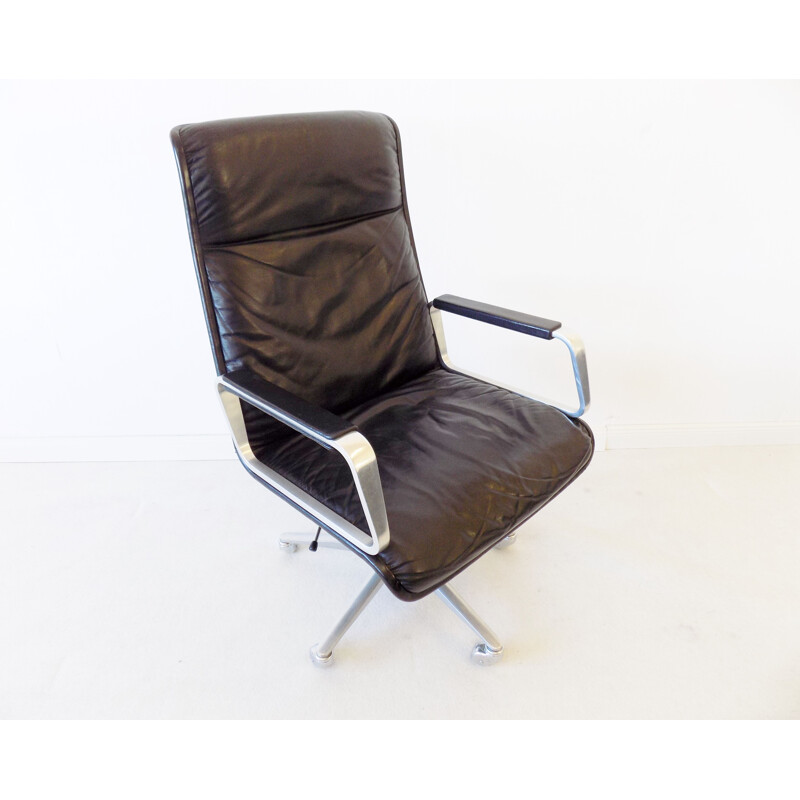 Vintage office chair by Delta Design Wilkhahn Delta 2000 Highback leather