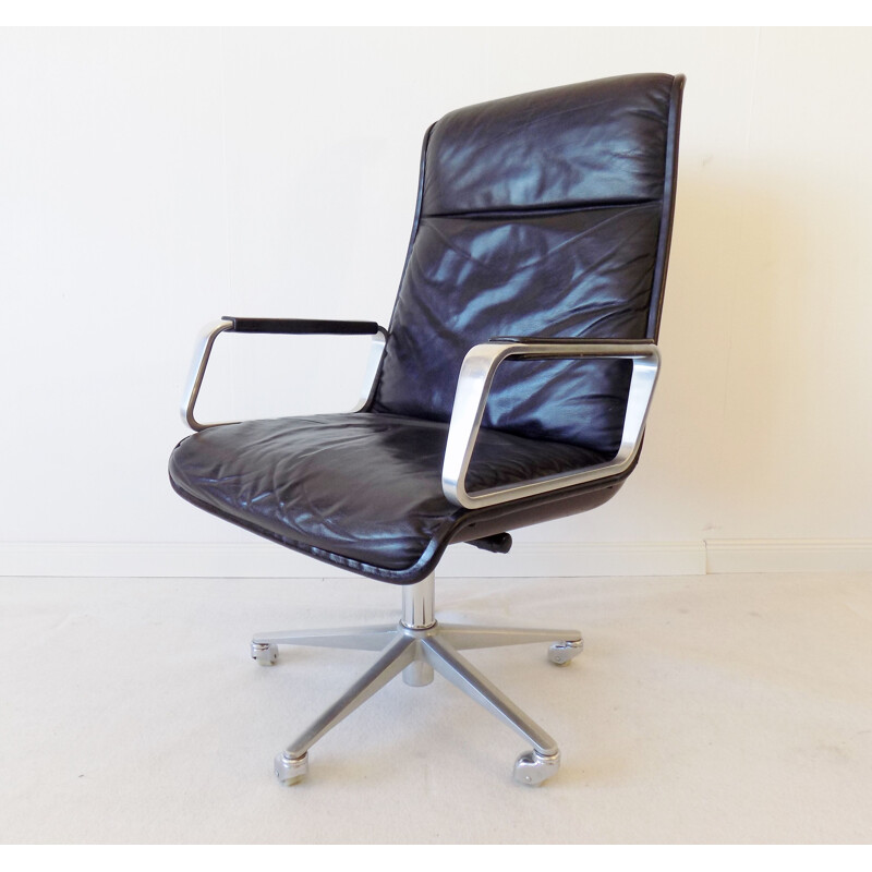 Vintage office chair by Delta Design Wilkhahn Delta 2000 Highback leather