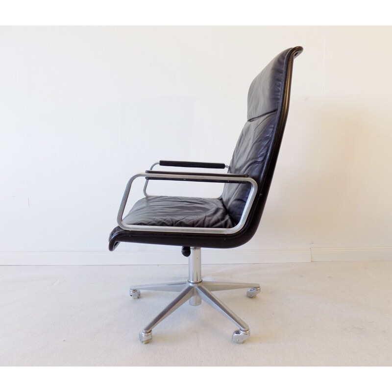 Vintage office chair by Delta Design Wilkhahn Delta 2000 Highback leather