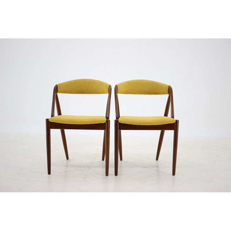 Lot de 4 vintage chaises en teck Kai Kristiansen 1960 