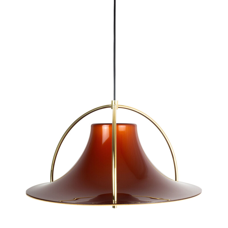 Vintage pendant lamp Single by Jo Hammerborg, Fog og Morup, Danish 1977