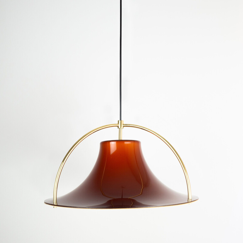 Vintage pendant lamp Single by Jo Hammerborg, Fog og Morup, Danish 1977