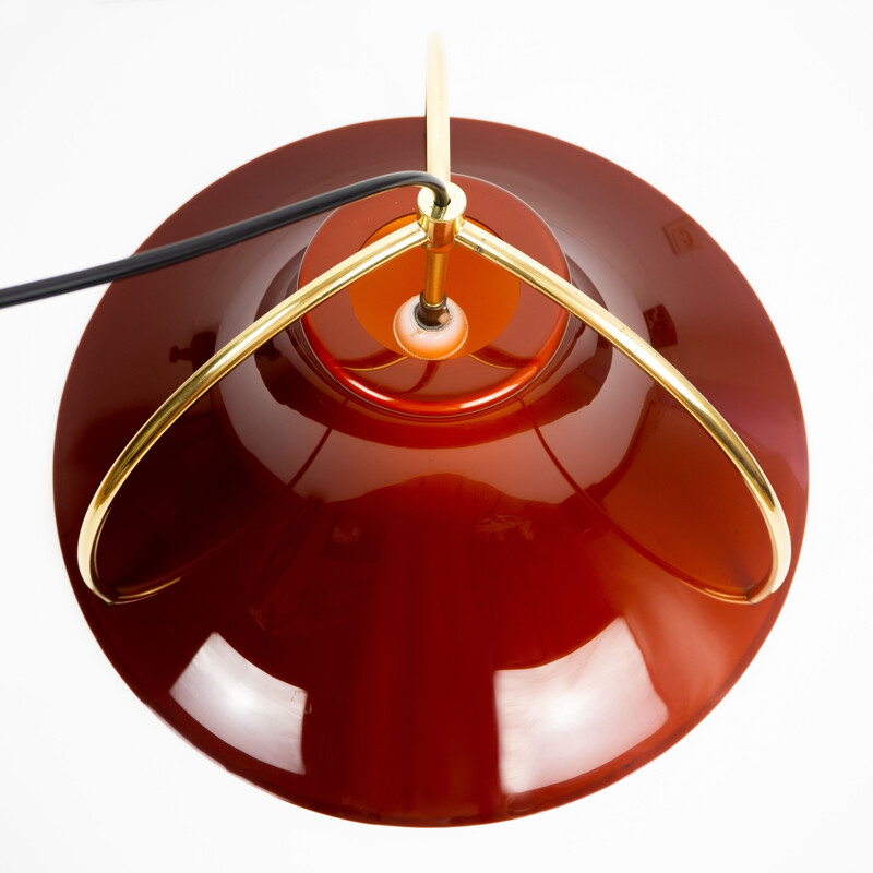 Vintage pendant lamp Single by Jo Hammerborg, Fog og Morup, Danish 1977