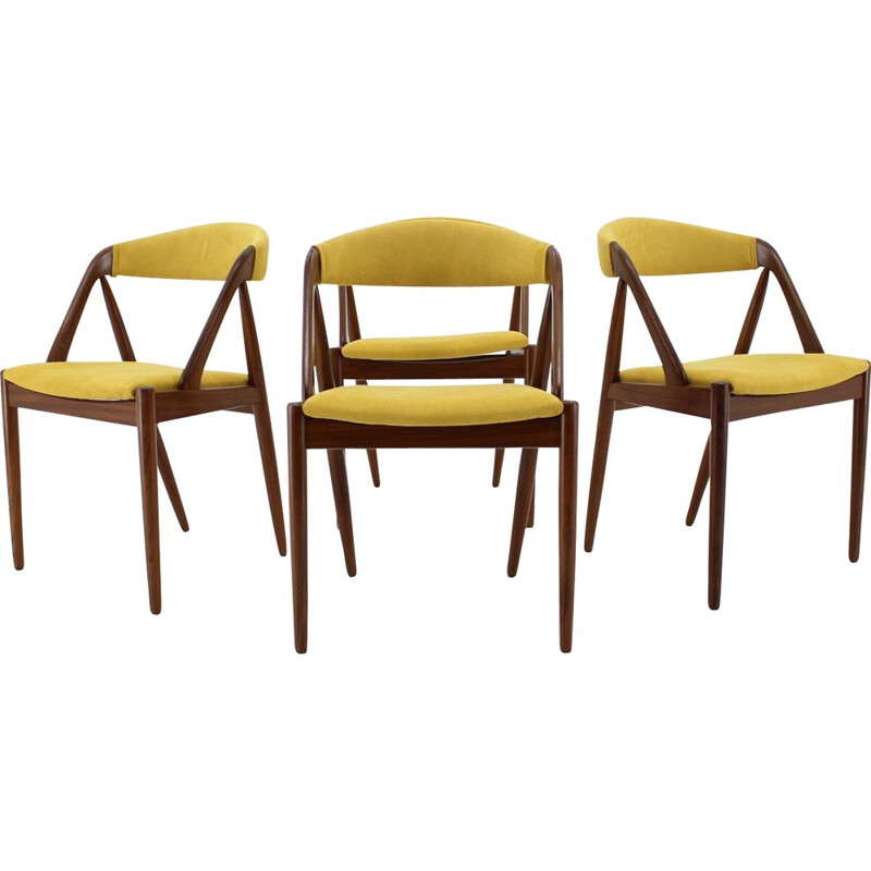 Set of 4 vintage Kai Kristiansen Teak Dining Chairs 1960s 