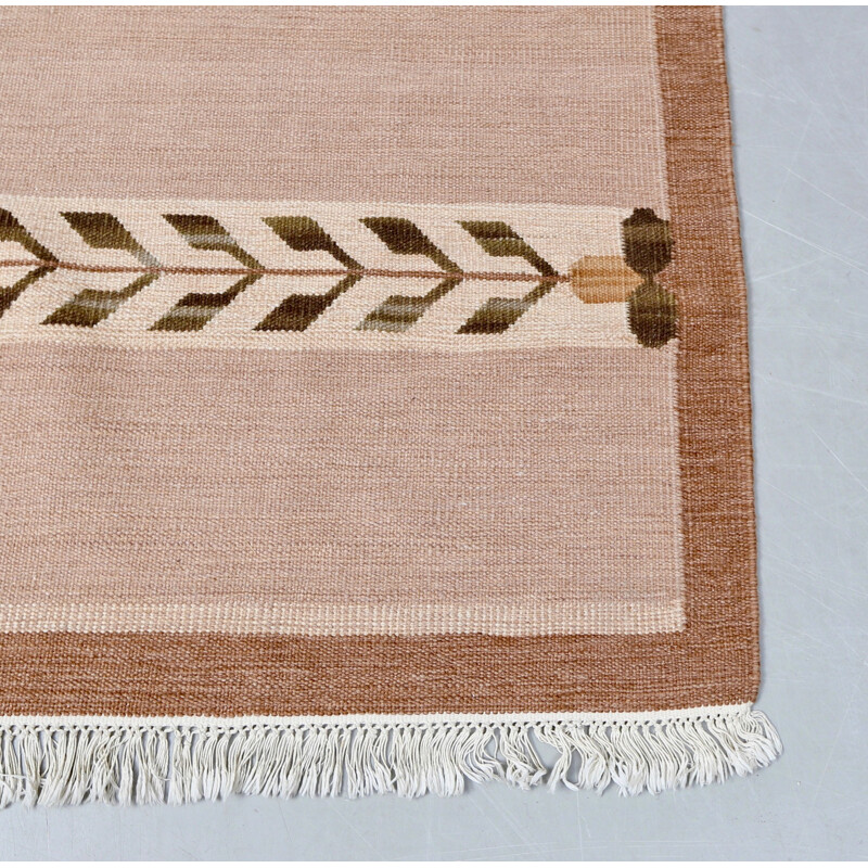 Vintage Röllakan carpet in 1950 Scandinavian wool