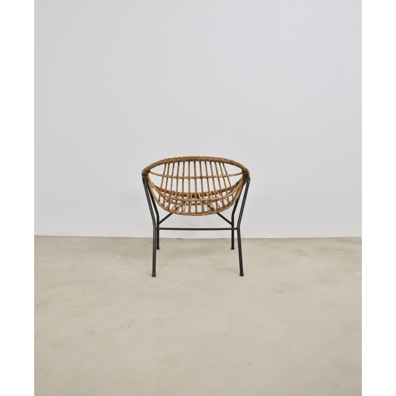 Vintage Rattan Armchair from Rohe Noordwolde, 1960s