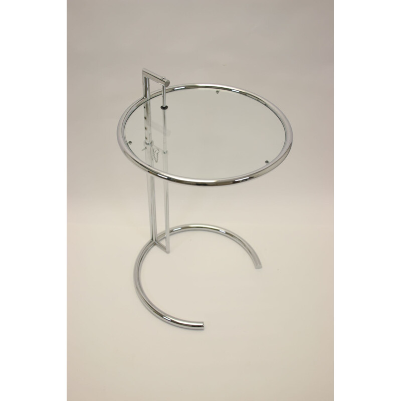 Vintage Side table in Chrome with adjustable height, Eileen Gray