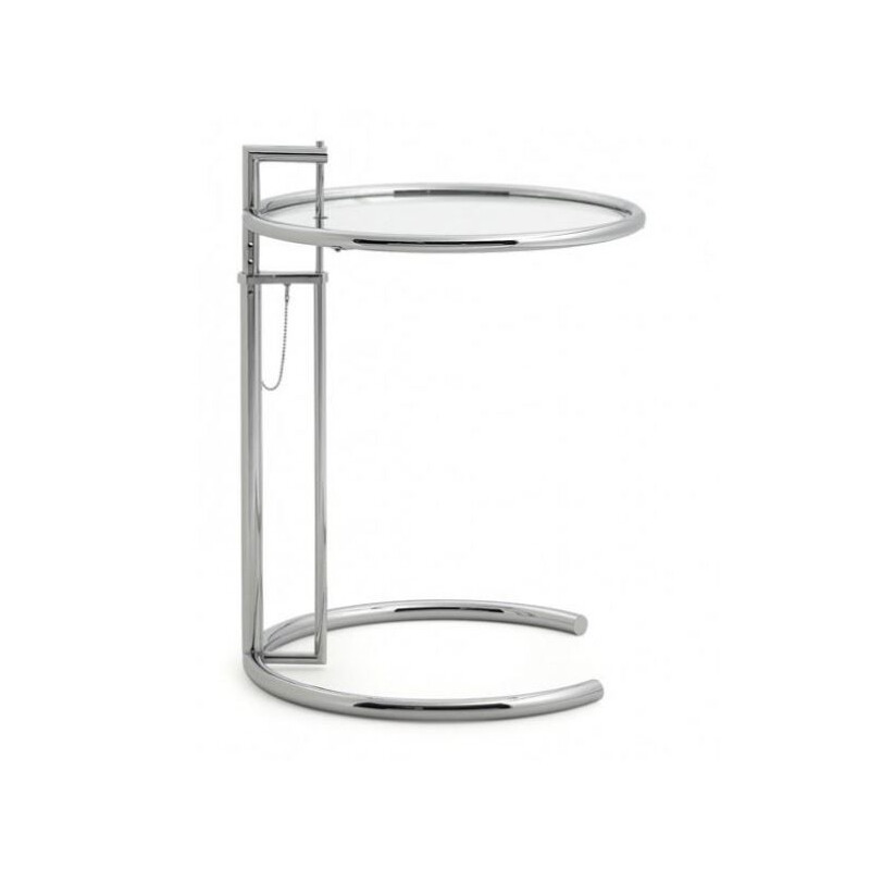 Vintage Side table in Chrome with adjustable height, Eileen Gray