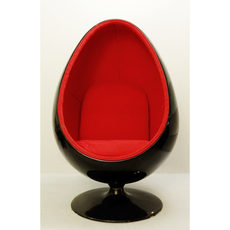 Fauteuil Vintage Ovalia Egg Chair Par Torlan Staffanstorp, Thor Larsen Suède 1968