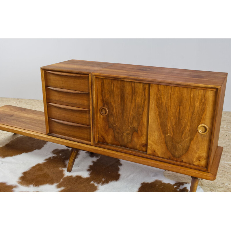 Vintage Walnut Credenza Storage by Glatzel for Fristho 1960s