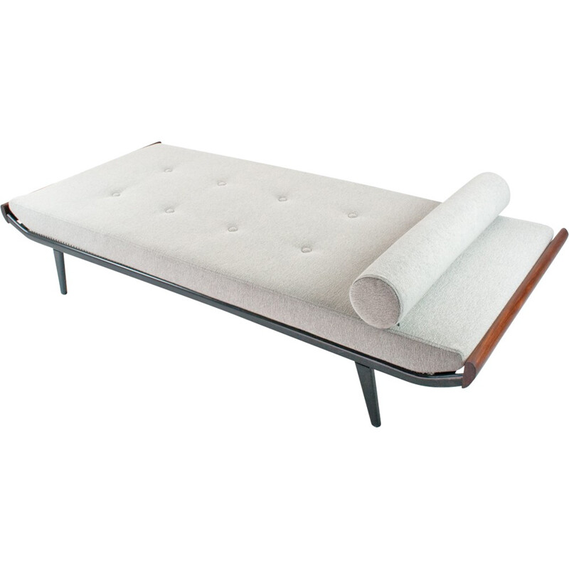 Auping Cleopatra daybed in teak, white fabric and metal, Dick CORDEMEIJER - 1953