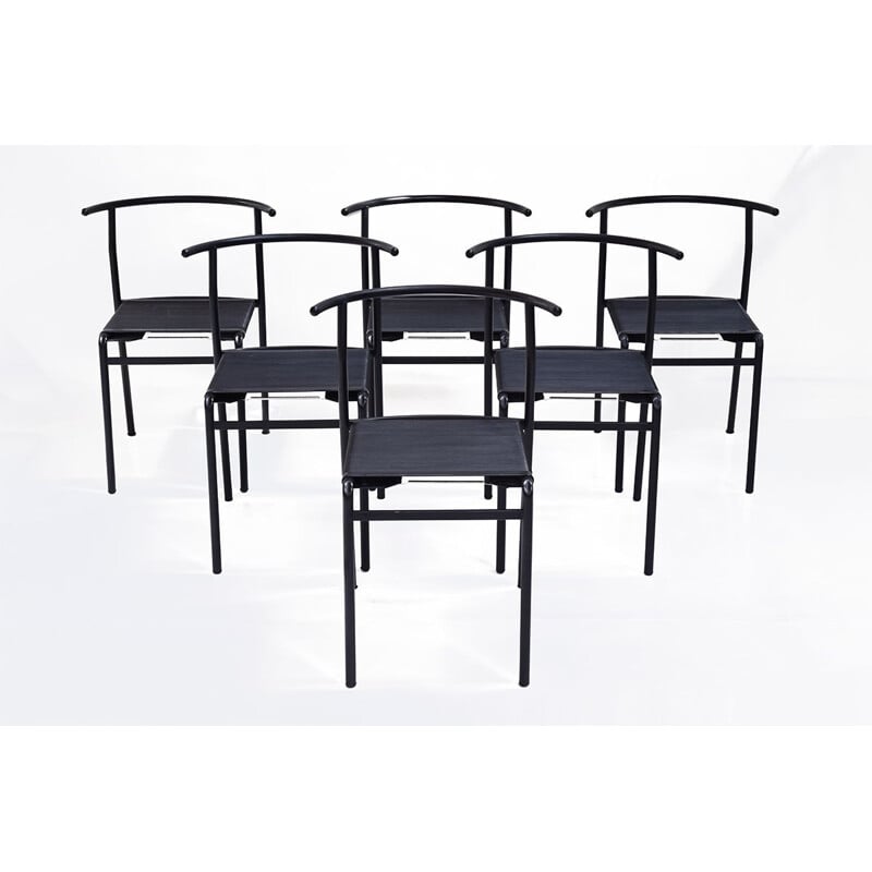 Set of 6 ’Café Chairs’ Philippe Starck for Baleri Italia, 1984, Café Costes Paris