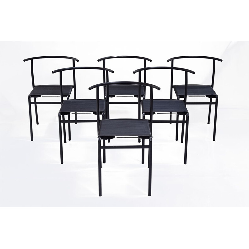Set of 6 ’Café Chairs’ Philippe Starck for Baleri Italia, 1984, Café Costes Paris