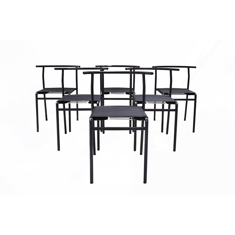 Set of 6 ’Café Chairs’ Philippe Starck for Baleri Italia, 1984, Café Costes Paris