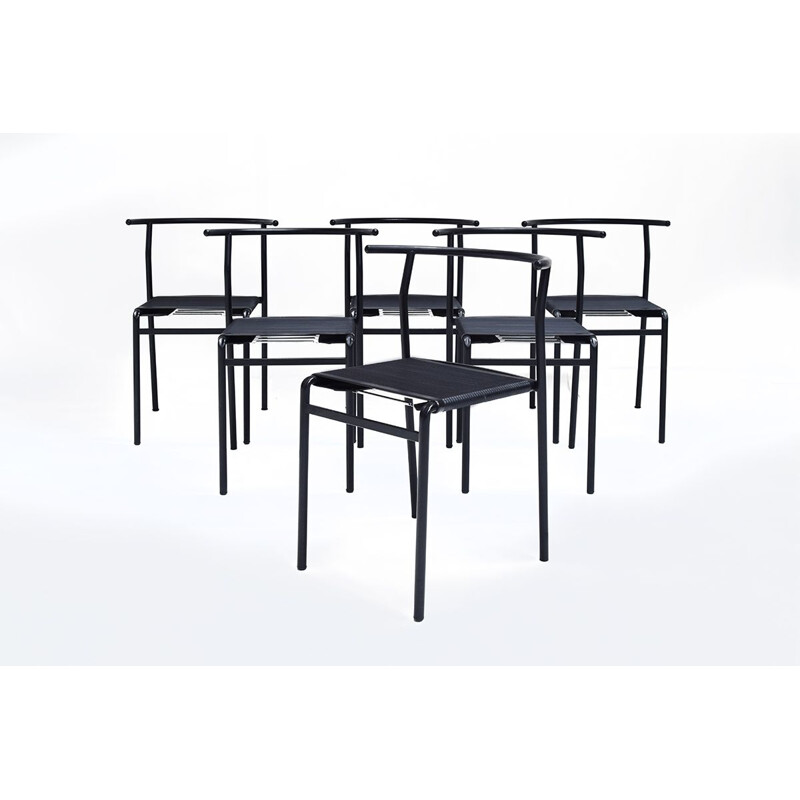 Set of 6 ’Café Chairs’ Philippe Starck for Baleri Italia, 1984, Café Costes Paris