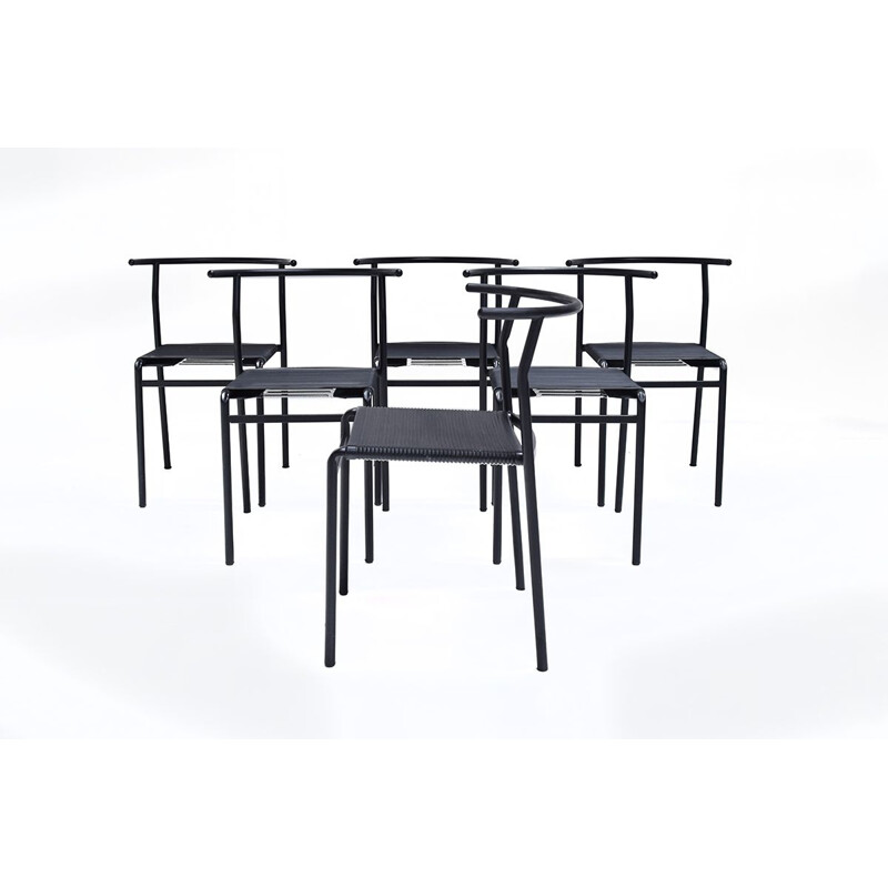 Set of 6 ’Café Chairs’ Philippe Starck for Baleri Italia, 1984, Café Costes Paris