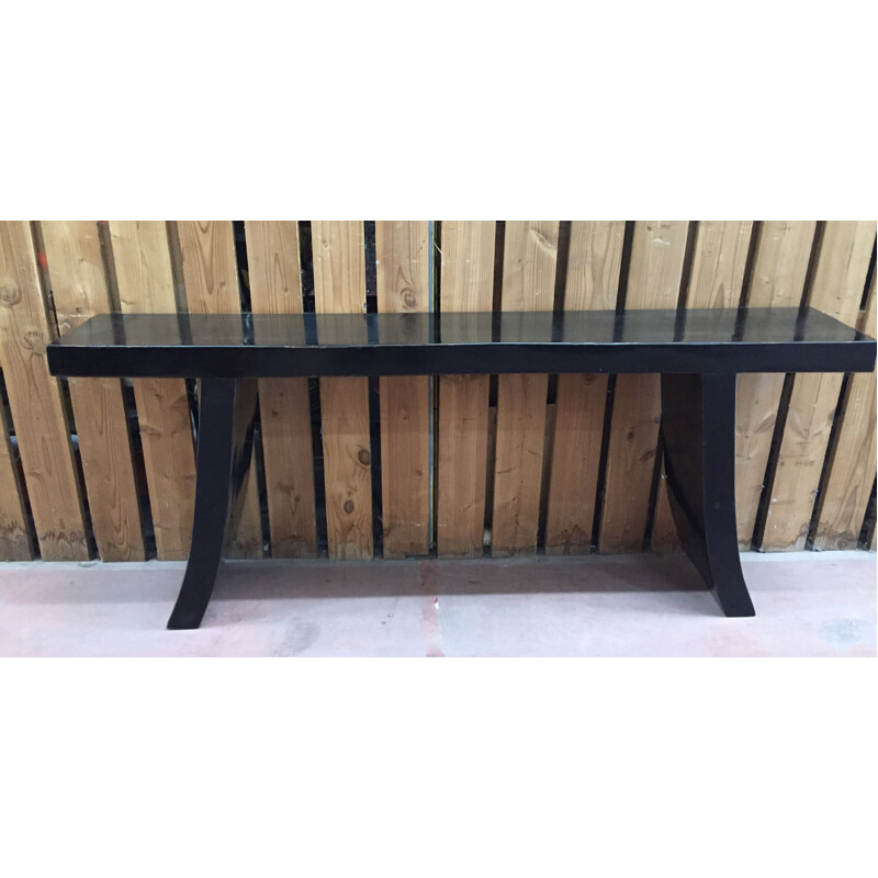 Vintage asian black lacquered console