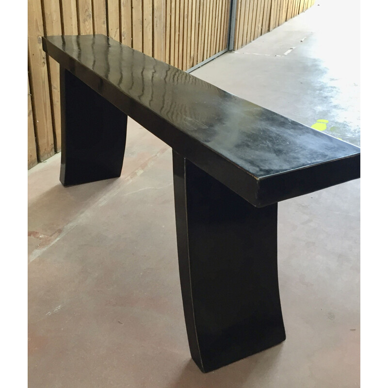 Vintage asian black lacquered console