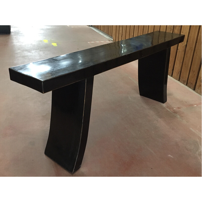 Vintage asian black lacquered console