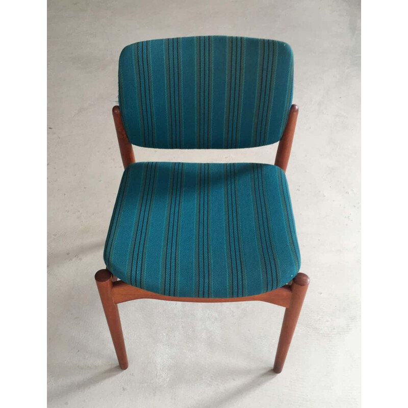 Set van 4 vintage teakhouten kapiteinsstoelen van Erik Buch voor Ørum Møbelfabrik, 1960