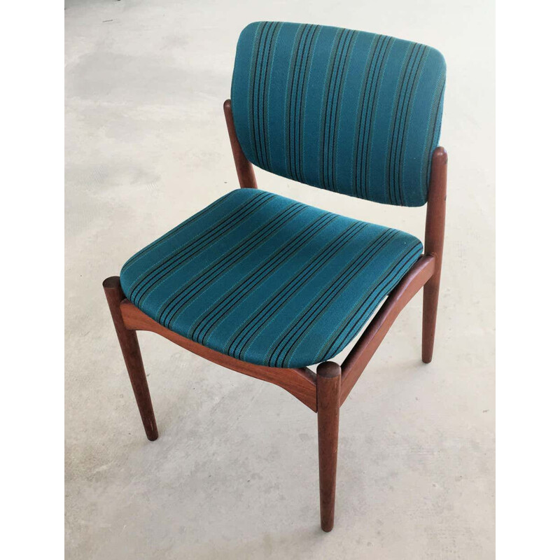 Set of 4 vintage teak captain's chairs by Erik Buch for Ørum Møbelfabrik, 1960