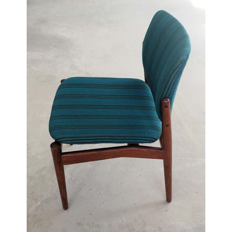 Set di 4 sedie da capitano vintage in teak di Erik Buch per Ørum Møbelfabrik, 1960