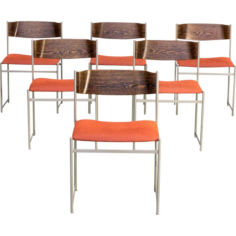 Lot de 6 chaises vintage "SM08" de Cees Braakman pour Pastoe 1960