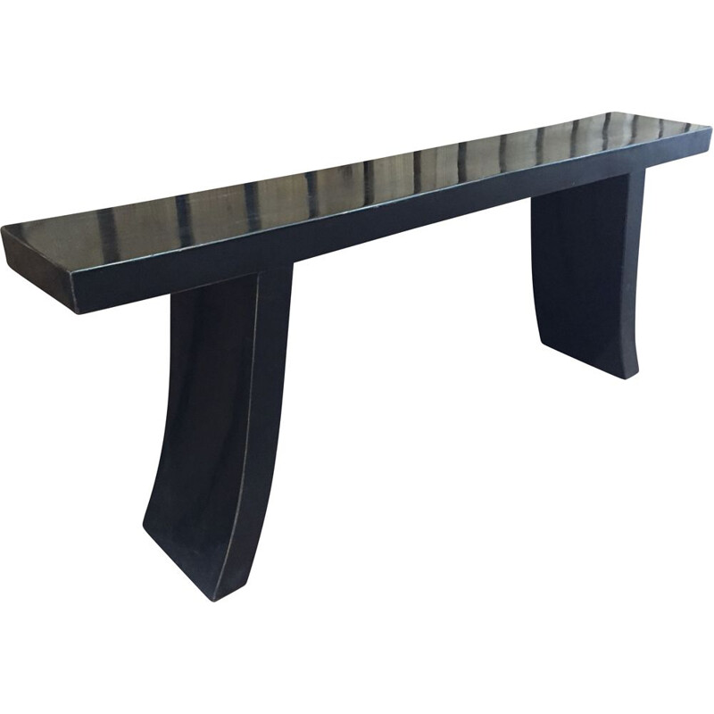 Vintage asian black lacquered console