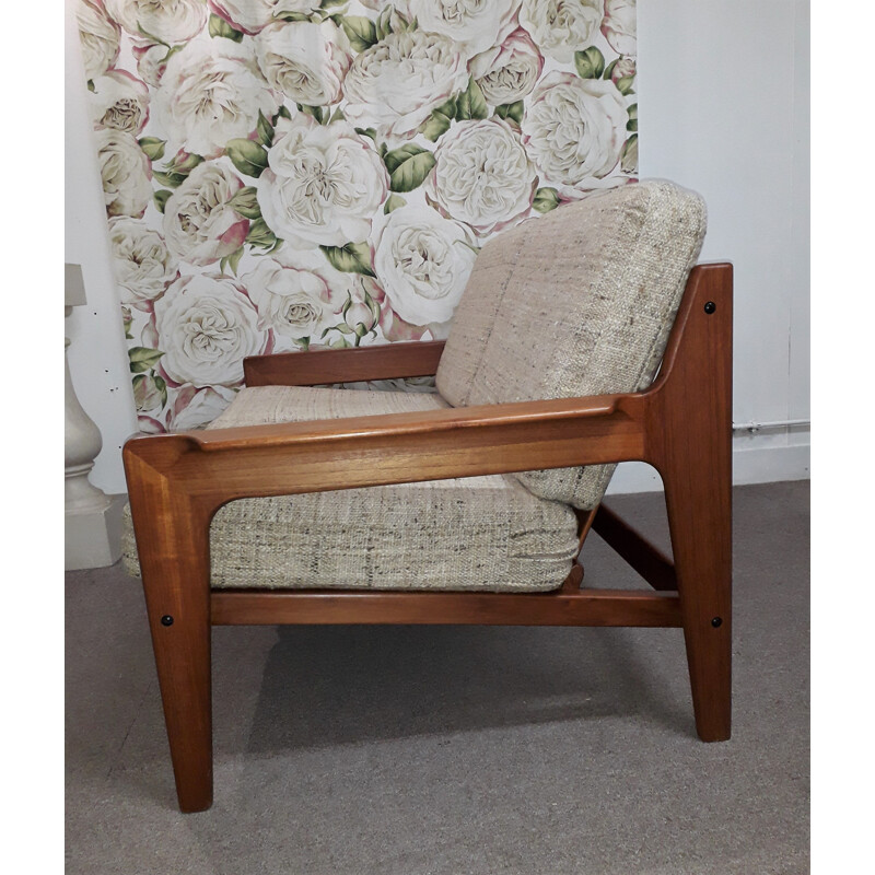 Vintage 2 seater solid teak sofa by Arne Wahl IVERSEN.