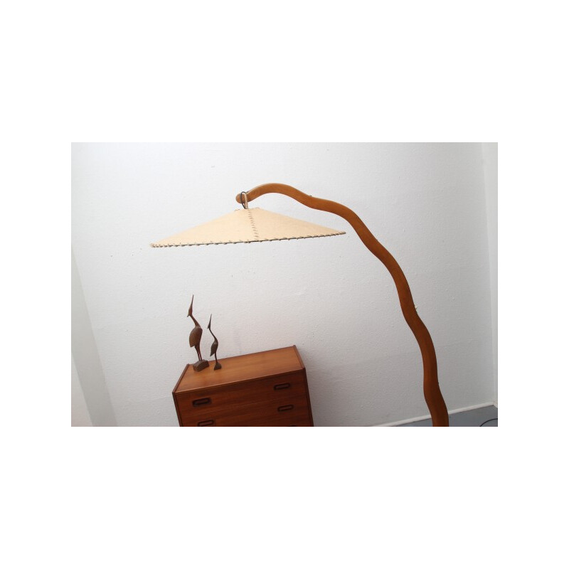 Floor lamp in wood and elephant skin - 1950s