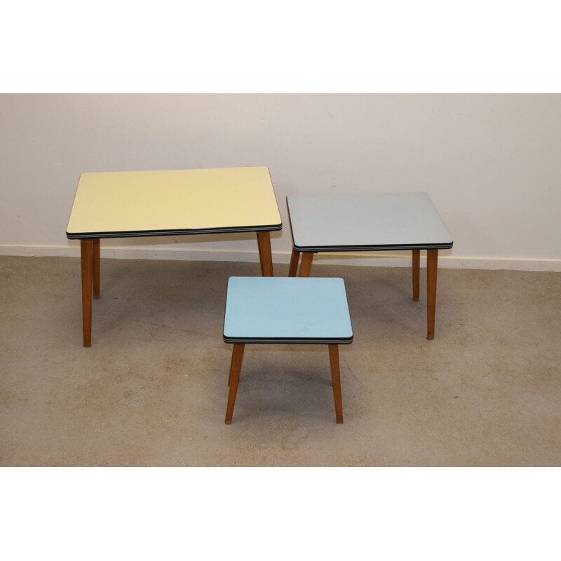 Vintage side tables in 3 colors