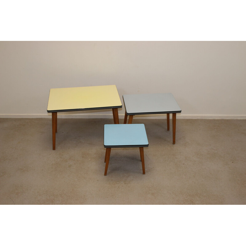 Vintage side tables in 3 colors